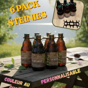Emballage 6 pack pour bouteilles, canettes Steinie bière