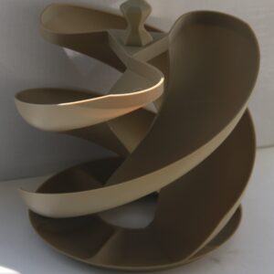 Distributeur d'oeufs en Spirale - Coloris : Bambou - Hauteur : 16 Cm - Peux contenir 15 oeufs